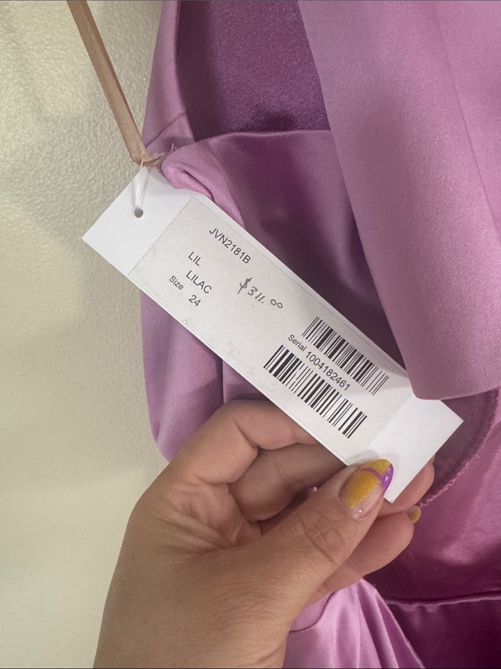 JVN by Jovani Lilac High-Low Halter Dress - Picture 3 of 8